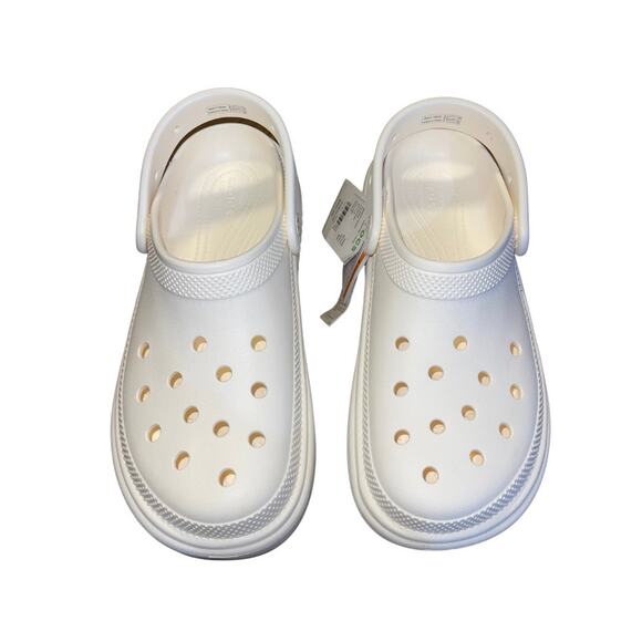 Crocs Stomp Slip on Clogs Chalk White Platform Size 10 Chunky Sole Comfort NWT - Picture 2 of 6